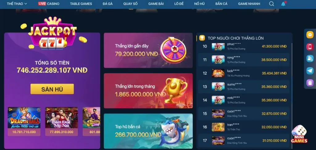 Trò chơi Slot đa dạng tại mot88